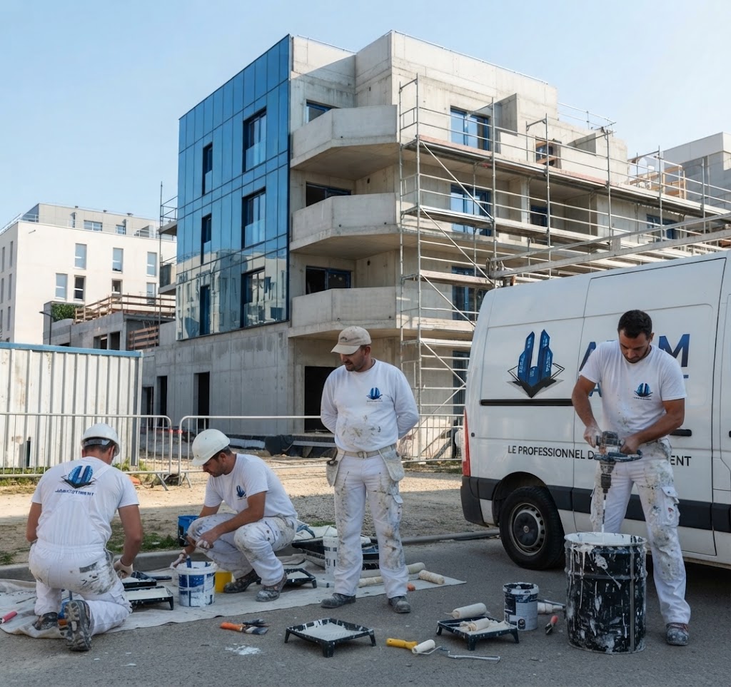Les professionnels ADAM BÂTIMENT sur chantier